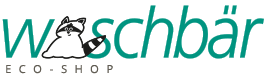 Het logo van Waschbär, een duurzame winkel wat ook kinderspeelgoed verkoopt. 