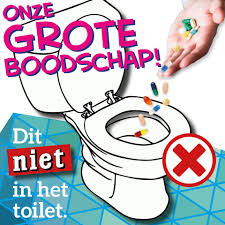 Gooi medicijnen niet in het toilet.